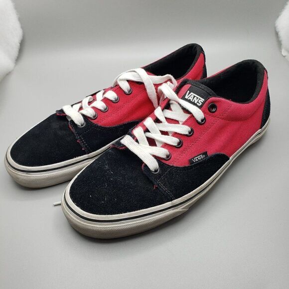 Vans Skater Era Red Black grunge mens 9 shoes low two tone retro - Picture 1 of 9